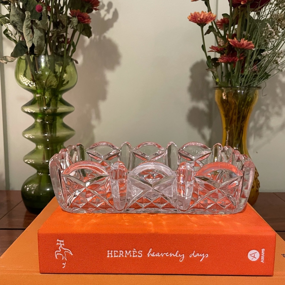 Cut crystal dish
